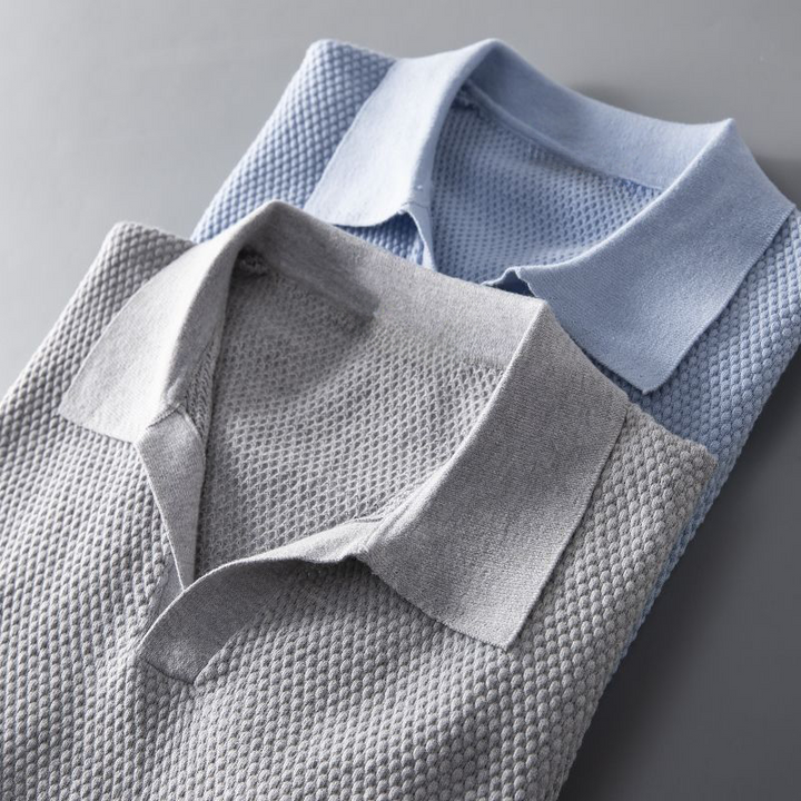 Martin | Textured Knit Polo Shirt