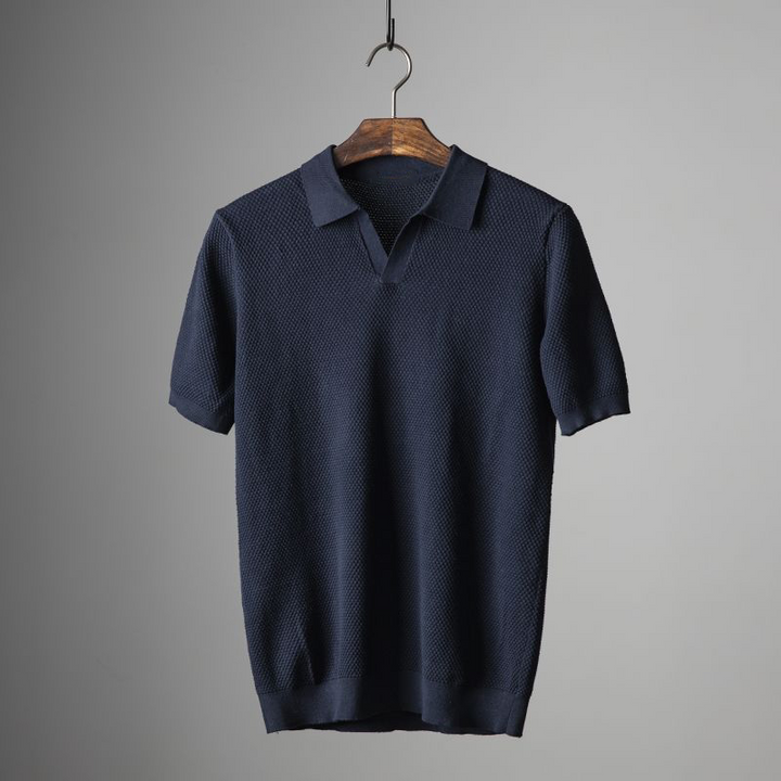 Martin | Textured Knit Polo Shirt
