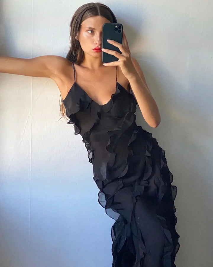 Vivienne | Ruffled Evening Gown