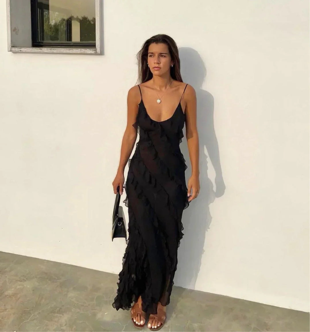 Vivienne | Ruffled Evening Gown