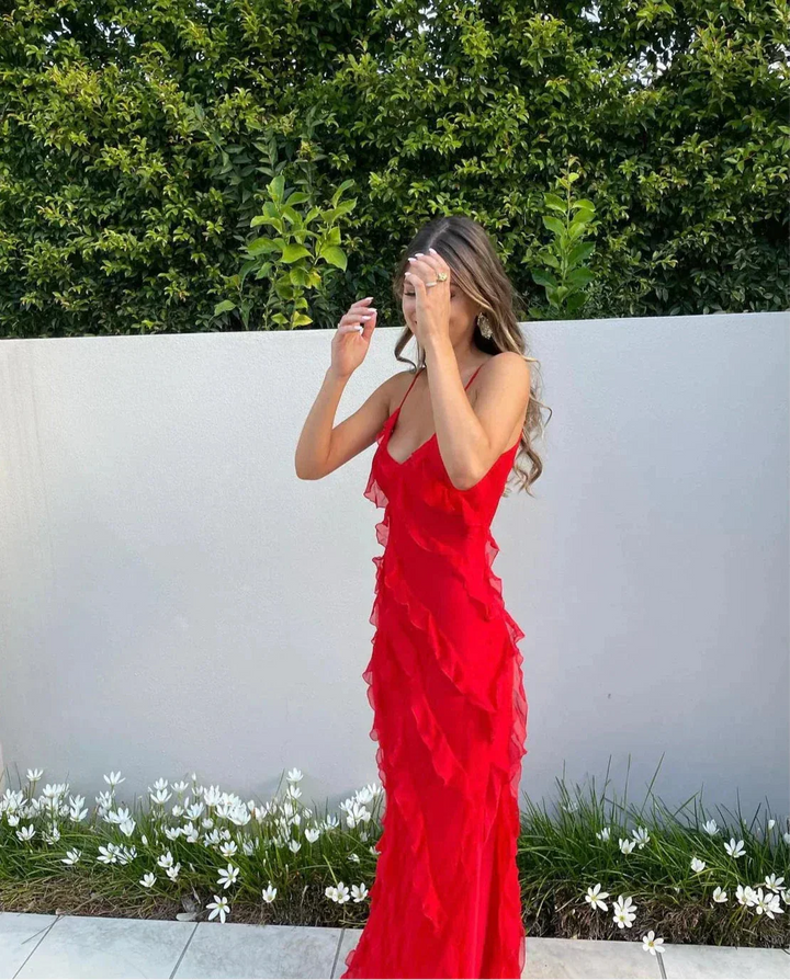 Vivienne | Ruffled Evening Gown
