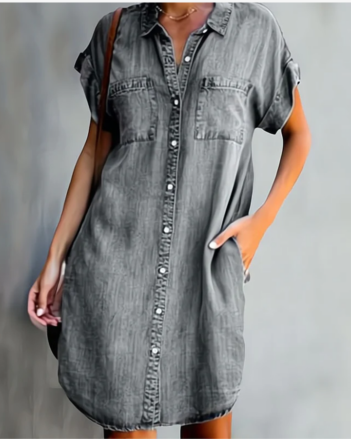 Marlene | Relaxed Denim Shirt Dress