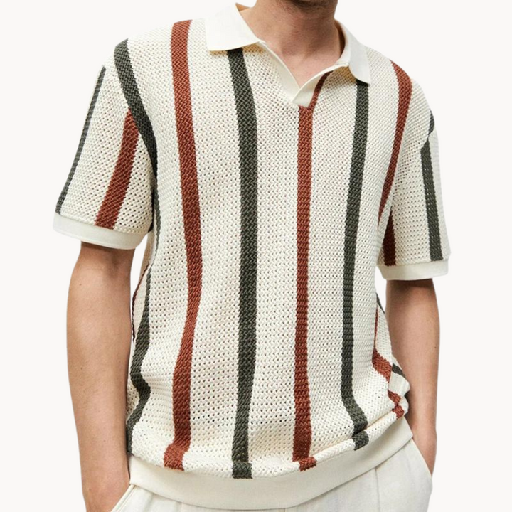Graham | Retro Knit Polo Shirt