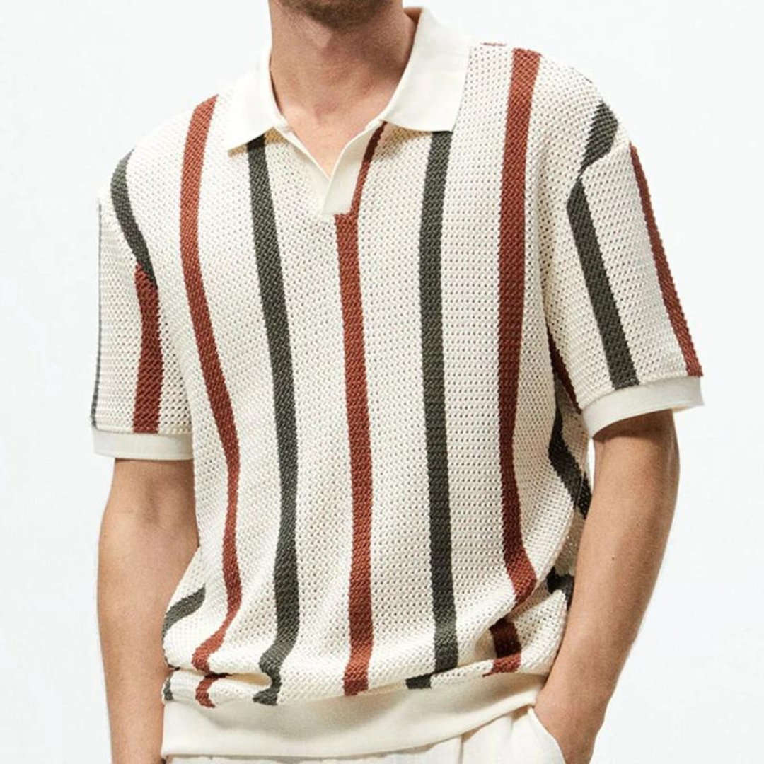 Graham | Retro Knit Polo Shirt