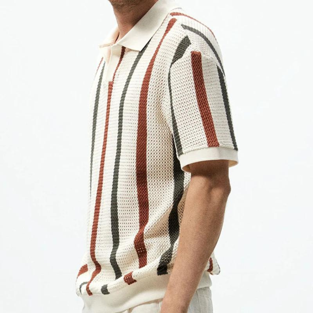 Graham | Retro Knit Polo Shirt