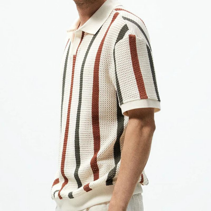 Graham | Retro Knit Polo Shirt