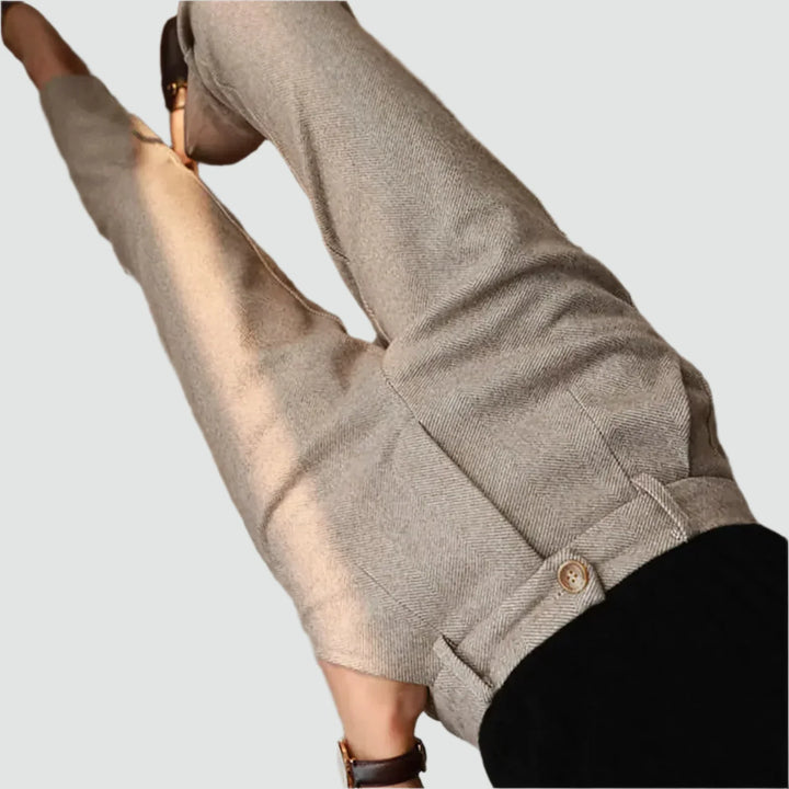 Theo | Herringbone Wool Trousers