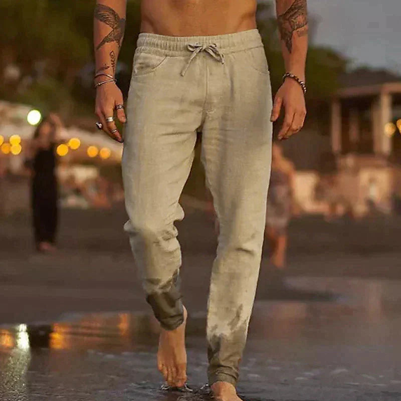 Edward | Relaxed Beach Linen Joggers