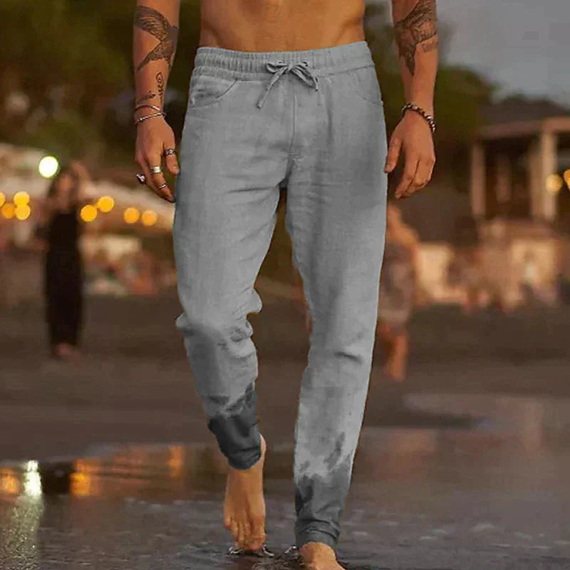 Edward | Relaxed Beach Linen Joggers