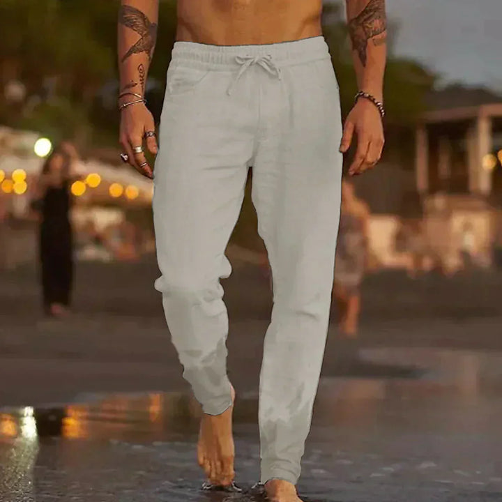 Edward | Relaxed Beach Linen Joggers