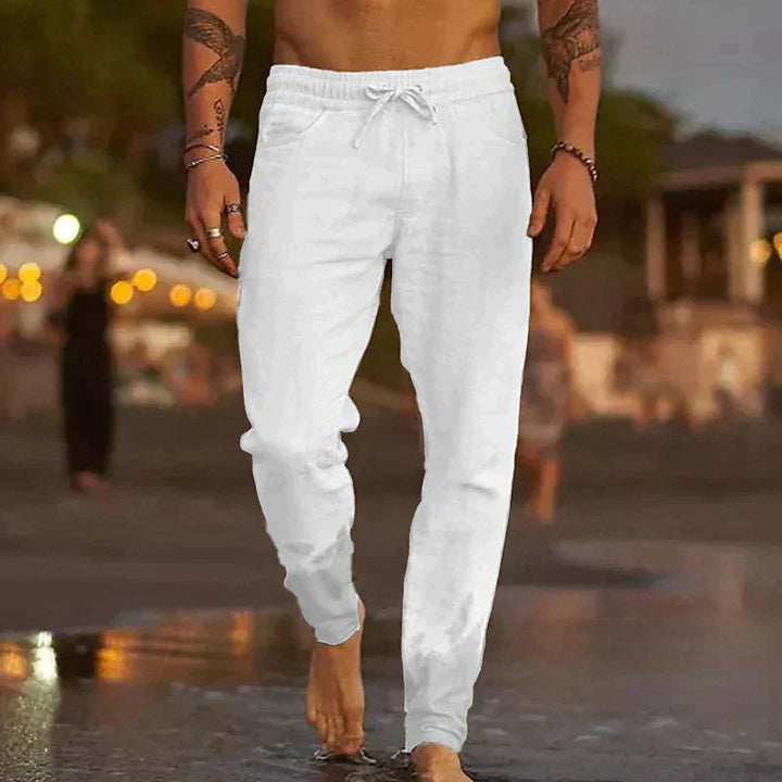 Edward | Relaxed Beach Linen Joggers