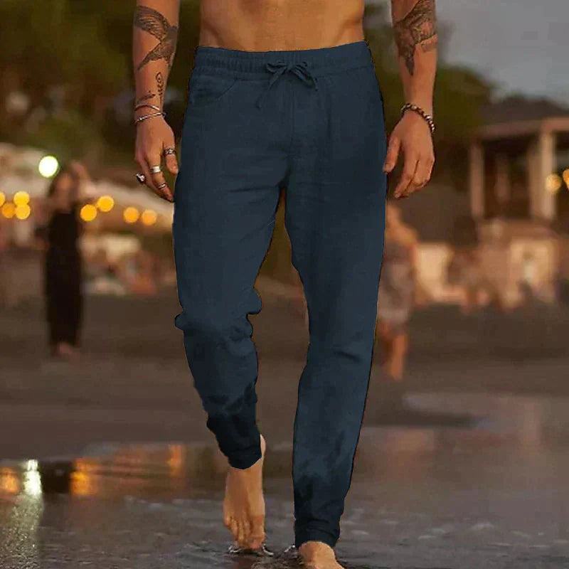 Edward | Relaxed Beach Linen Joggers