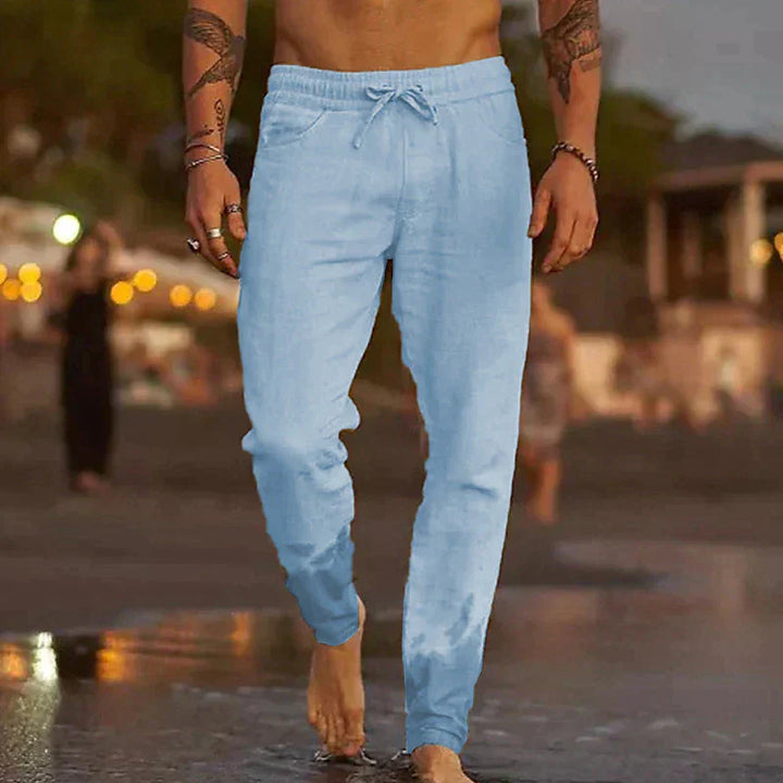 Edward | Relaxed Beach Linen Joggers