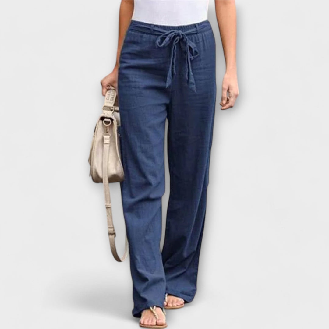 Marcia | Tie-Waist Linen Trousers