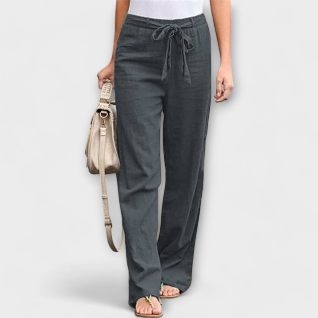 Marcia | Tie-Waist Linen Trousers