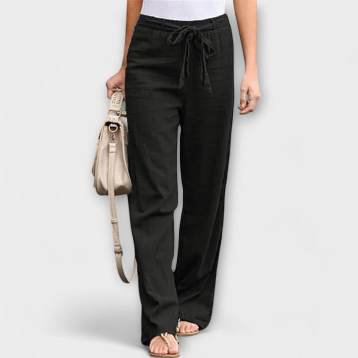 Marcia | Tie-Waist Linen Trousers