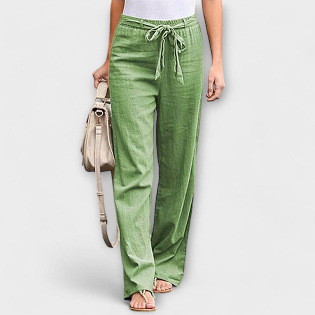 Marcia | Tie-Waist Linen Trousers