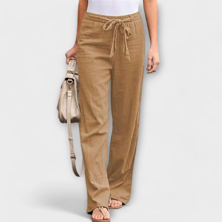 Marcia | Tie-Waist Linen Trousers