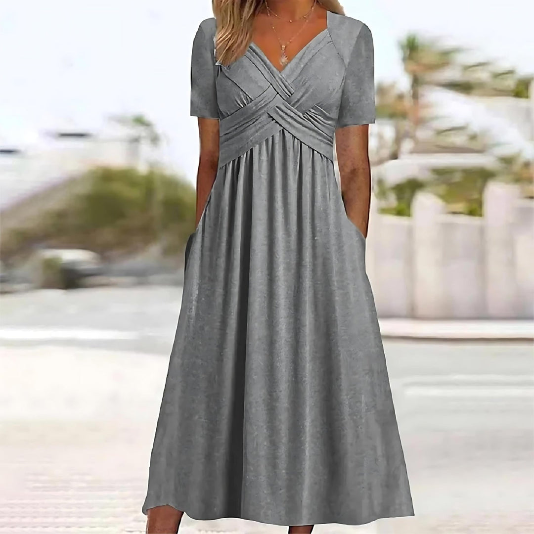 Sabrina | Empire-Waist Midi Dress