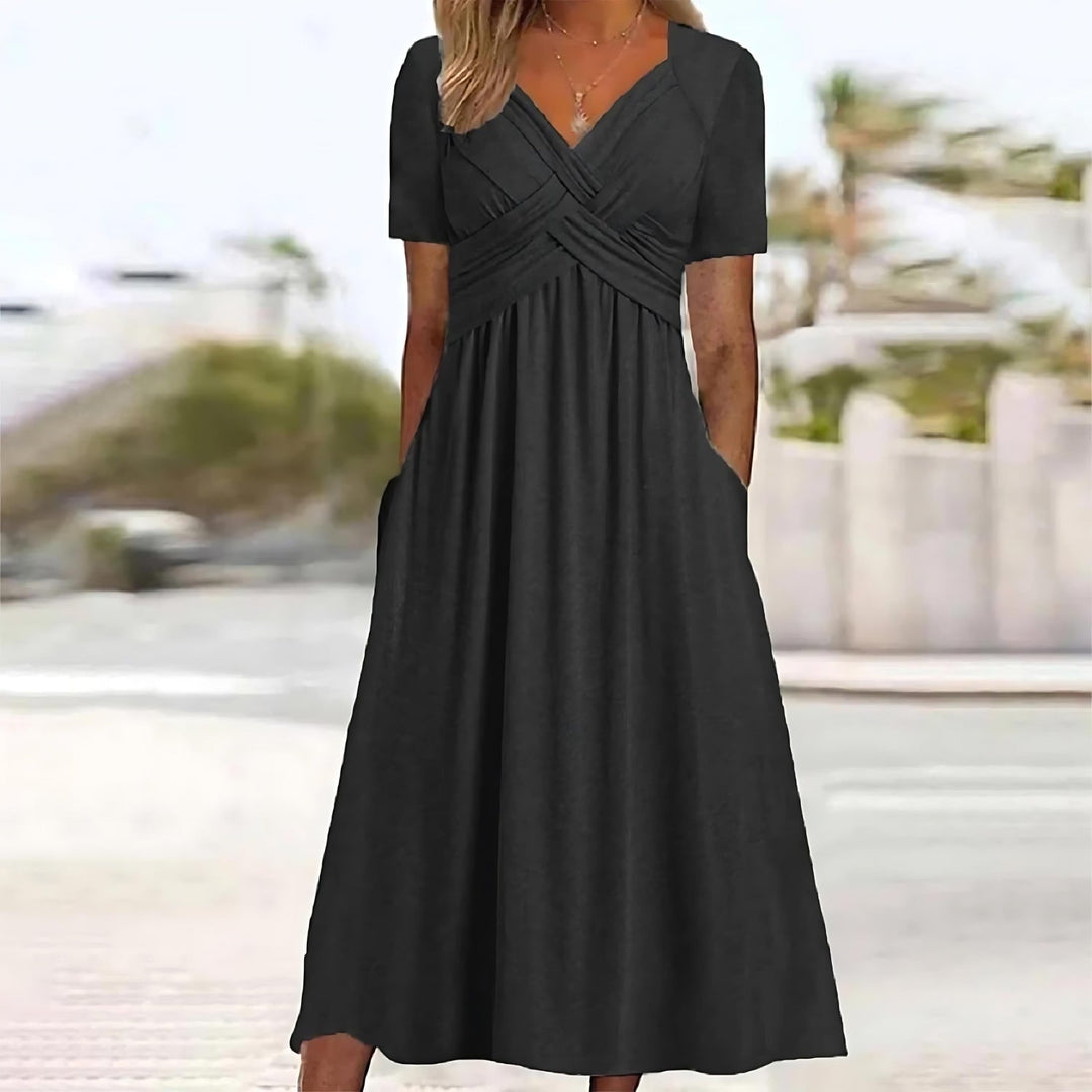 Sabrina | Empire-Waist Midi Dress