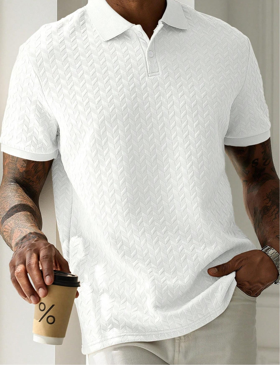 Lionel | Textured Knit Polo