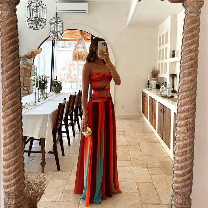Leona | Strapless Ombre Maxi Dress
