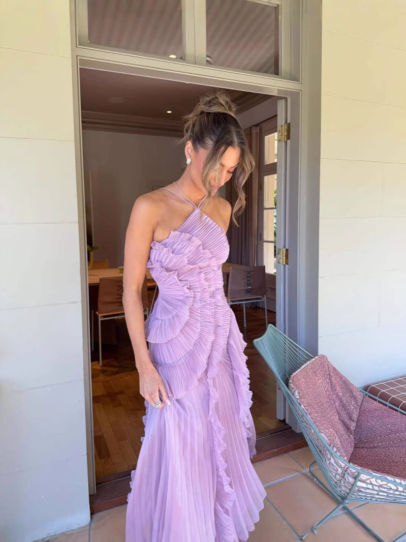 Serena | One-Shoulder Pleated Evening Dress