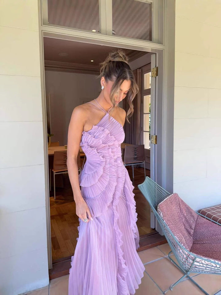 Serena | One-Shoulder Pleated Evening Dress
