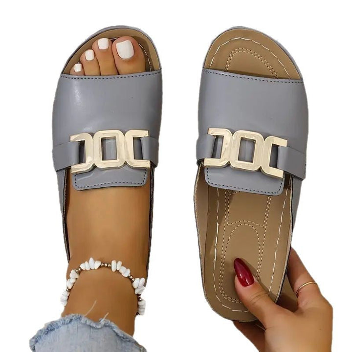 Linda | Comfort Buckle Slide Sandals