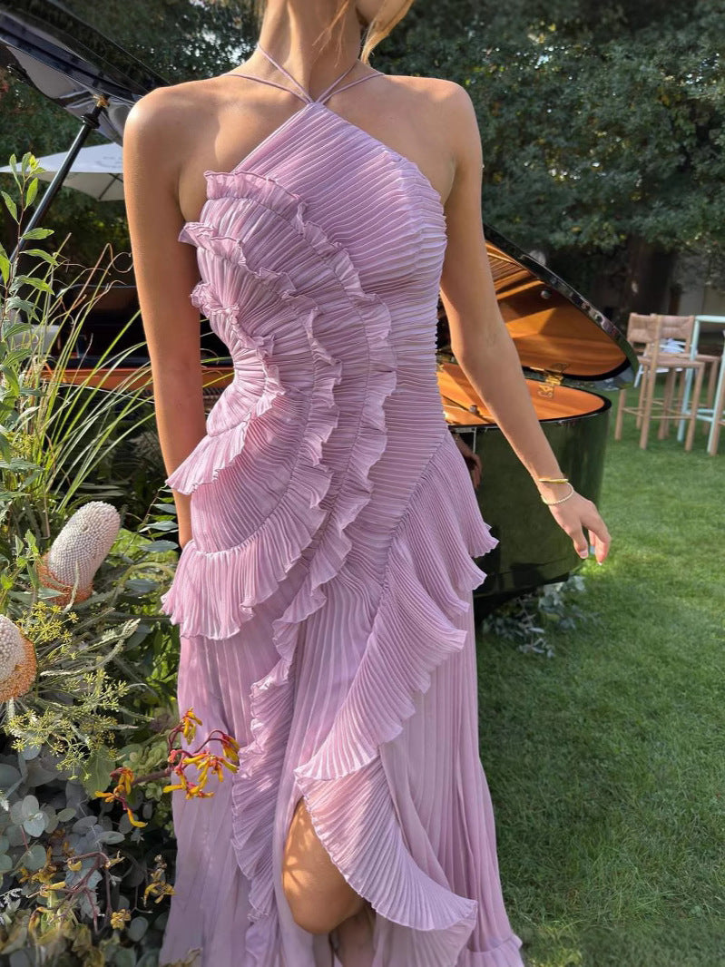 Serena | One-Shoulder Pleated Evening Dress