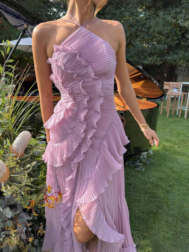 Serena | One-Shoulder Pleated Evening Dress