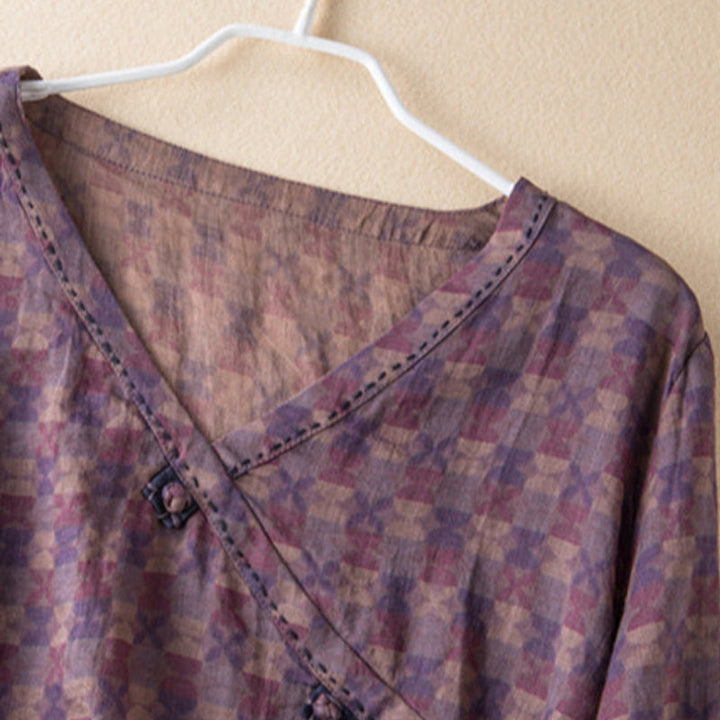 Liora | Printed V-Neck Blouse