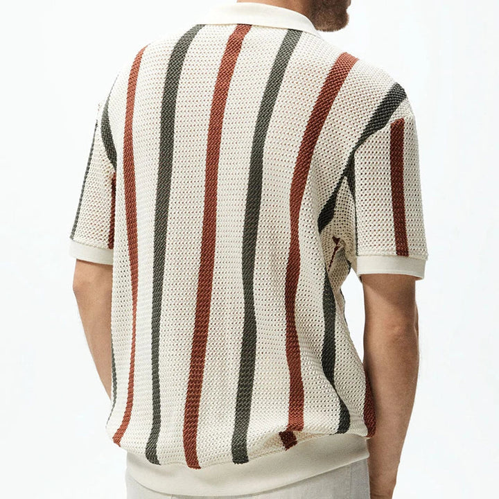 Graham | Retro Knit Polo Shirt