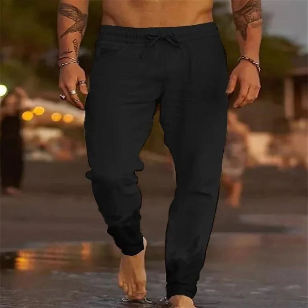 Luca | Tapered Linen Joggers