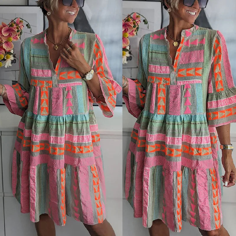 Ayla | Bohemian Tiered Tunic Dress