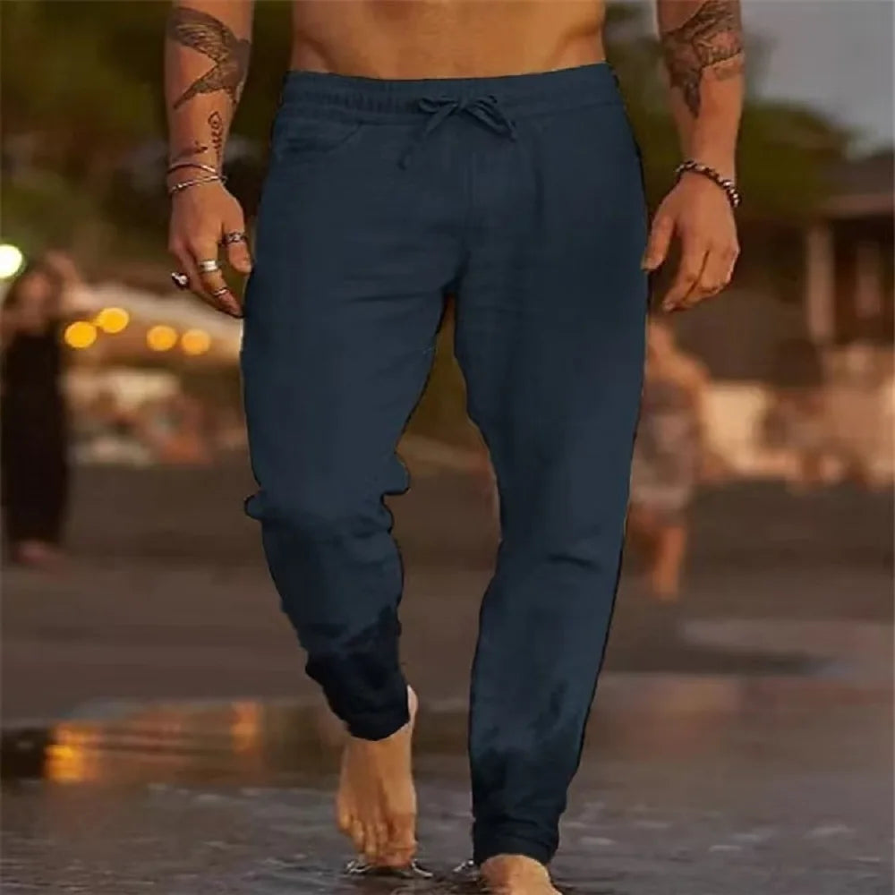 Luca | Tapered Linen Joggers