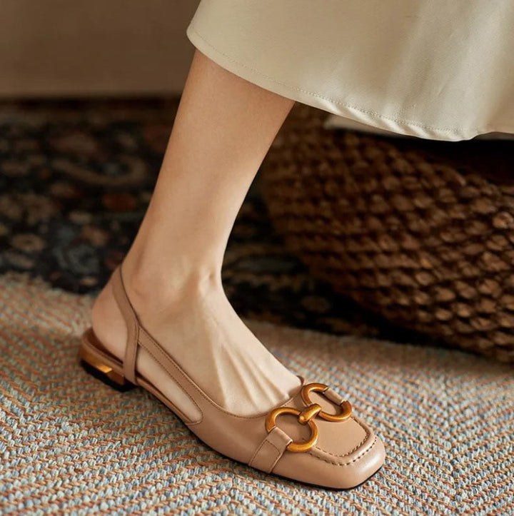 Noémie | Suede Slingback Loafers