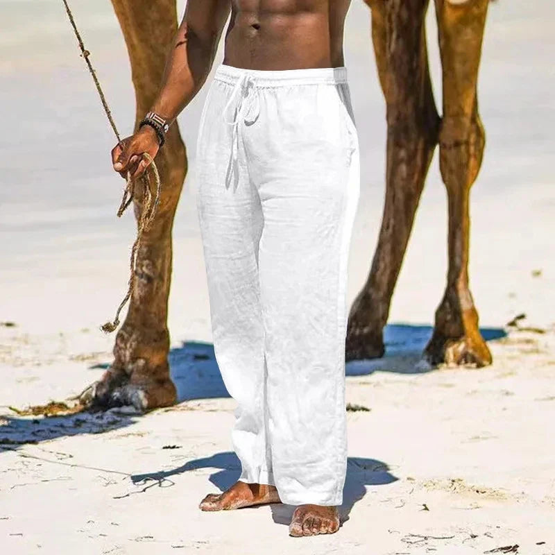 Malcolm | Drawstring Linen Trousers