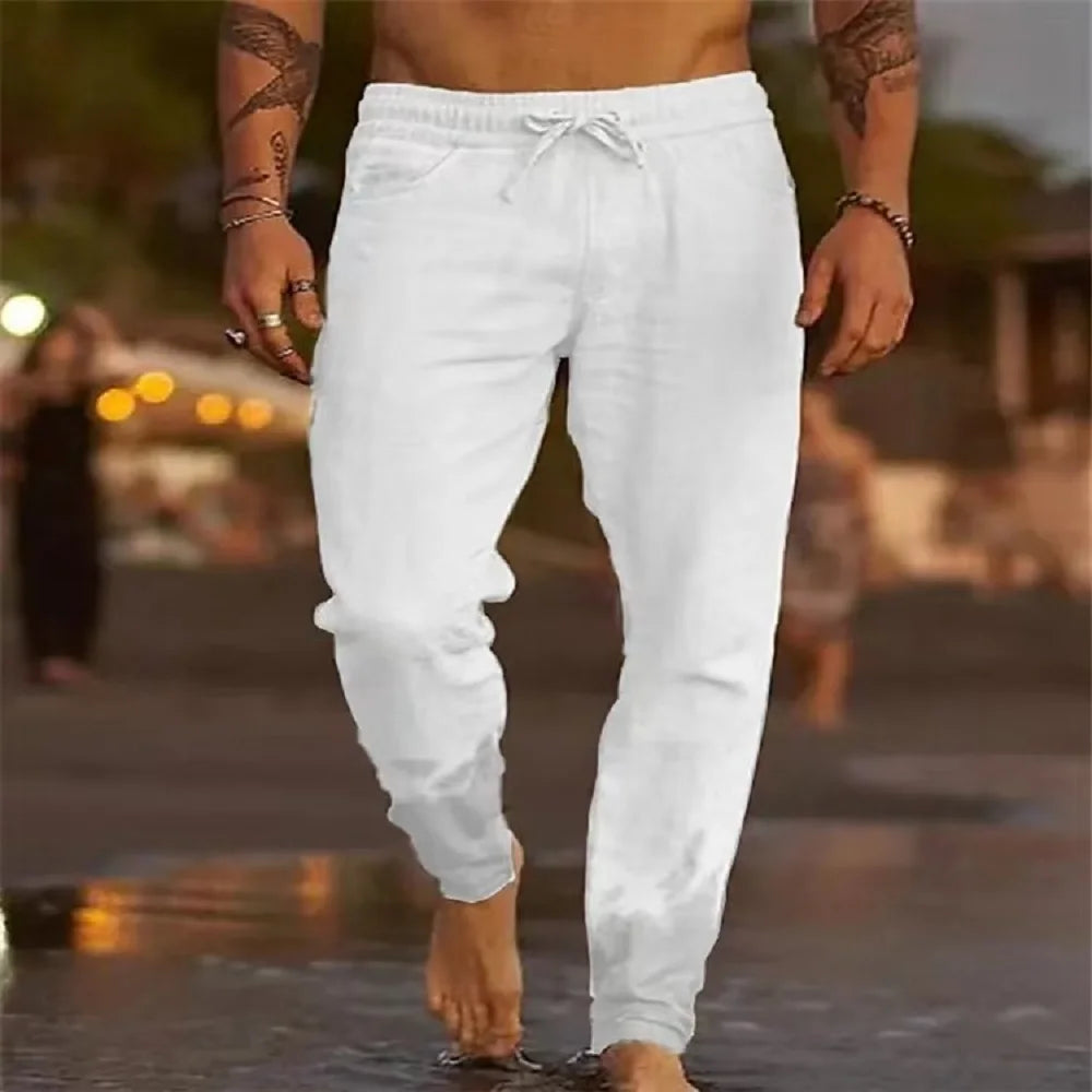 Luca | Tapered Linen Joggers