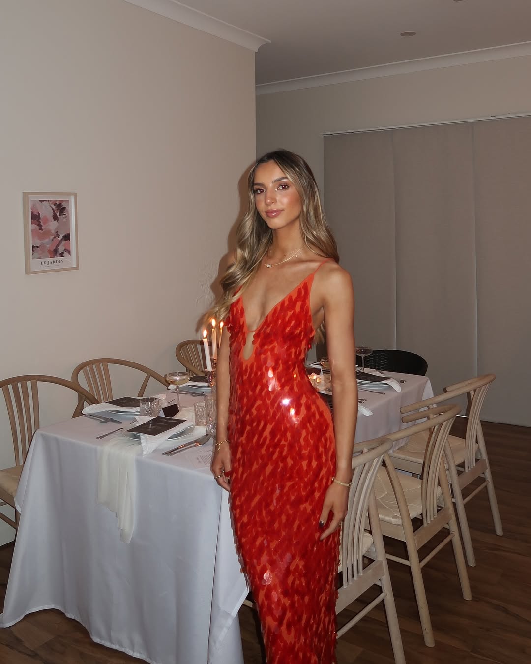 Allegra | Sequin Plunge Gown