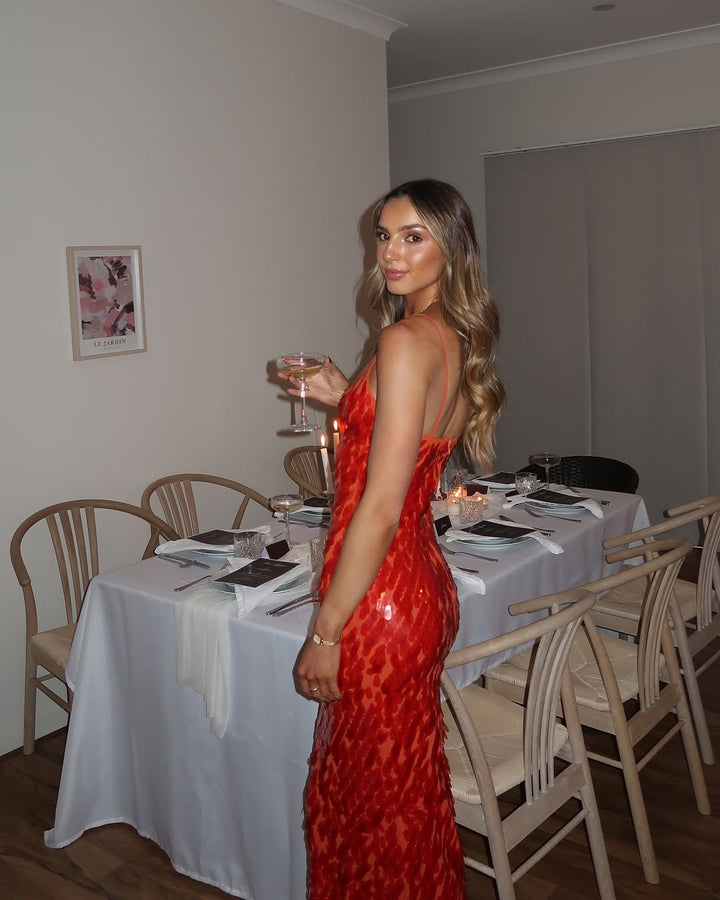Allegra | Sequin Plunge Gown