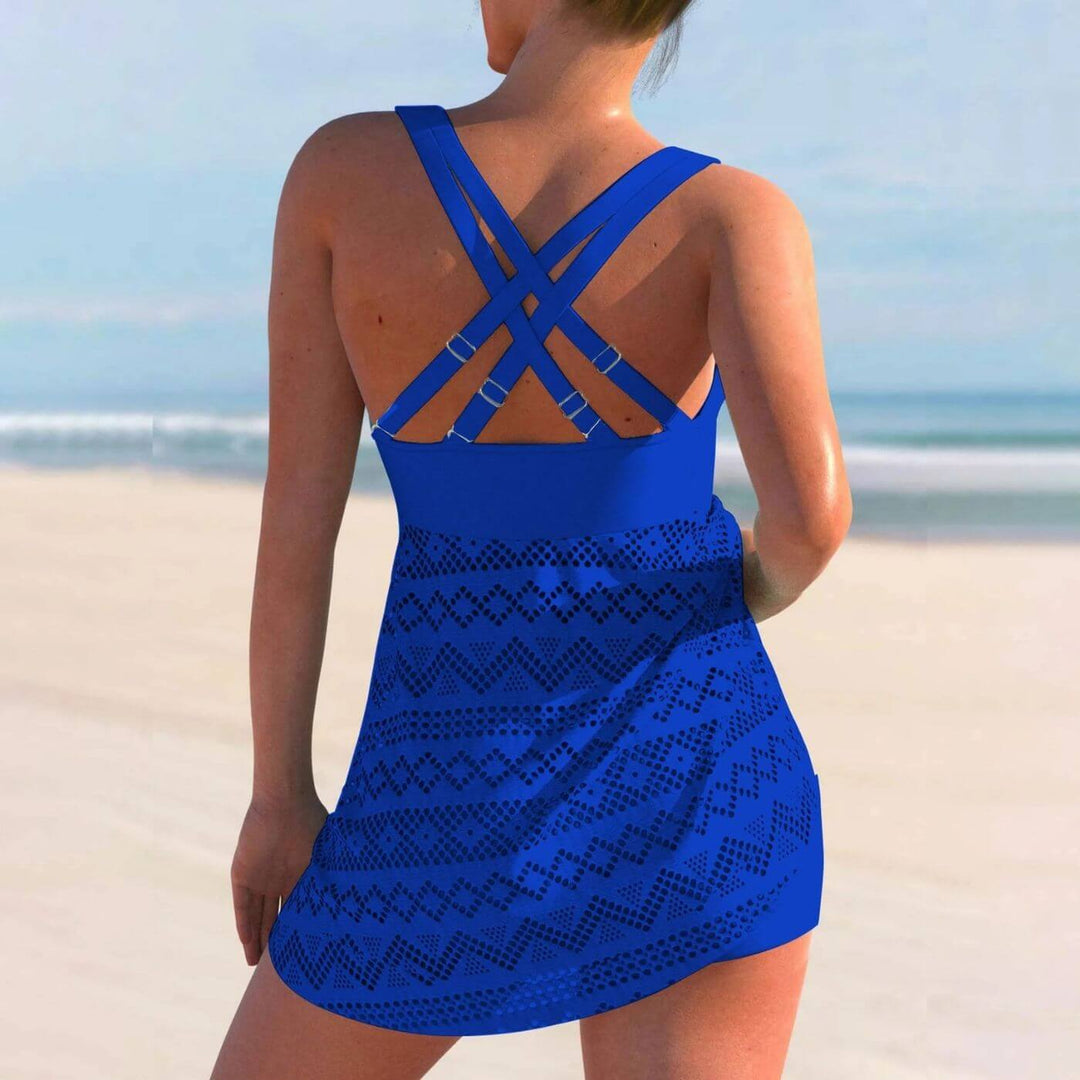 Margot | Mesh Overlay Swim Dress