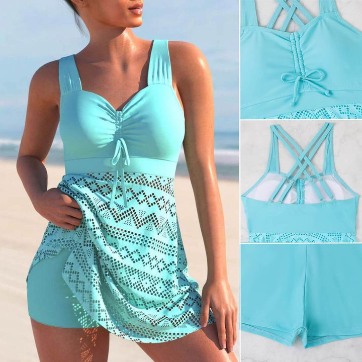 Margot | Mesh Overlay Swim Dress