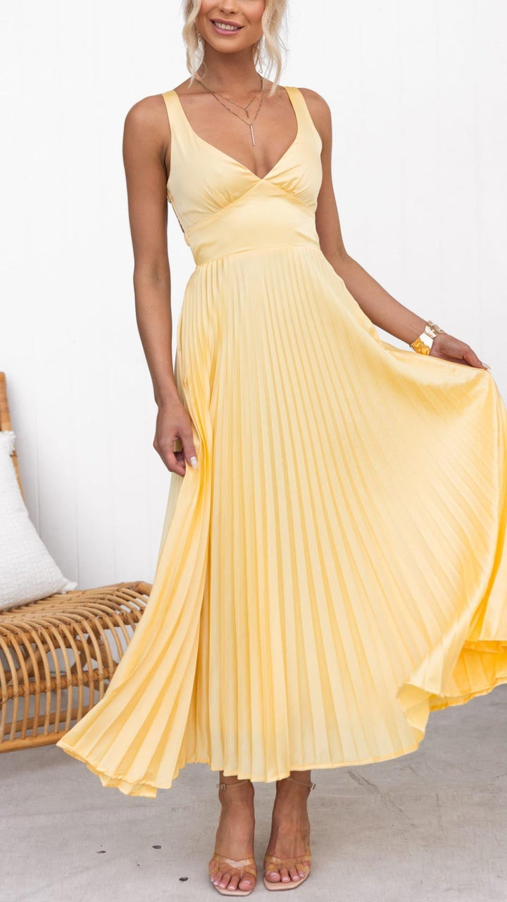 Liana | Pleated Midi Sundress