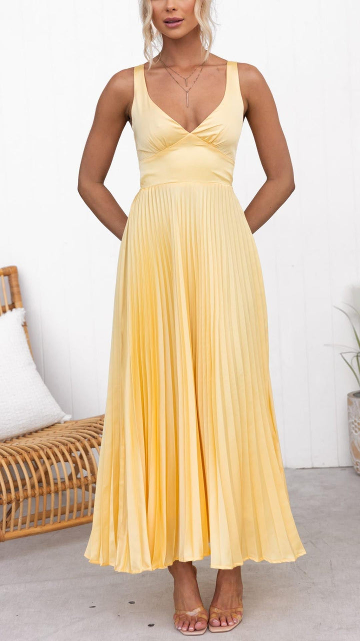 Liana | Pleated Midi Sundress