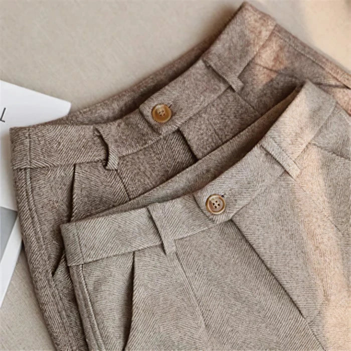 Theo | Herringbone Wool Trousers