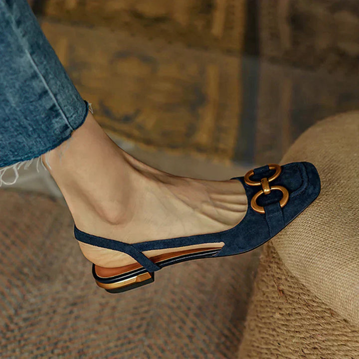 Noémie | Suede Slingback Loafers