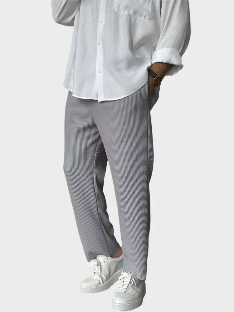 Mason | Pleated Texture Trousers