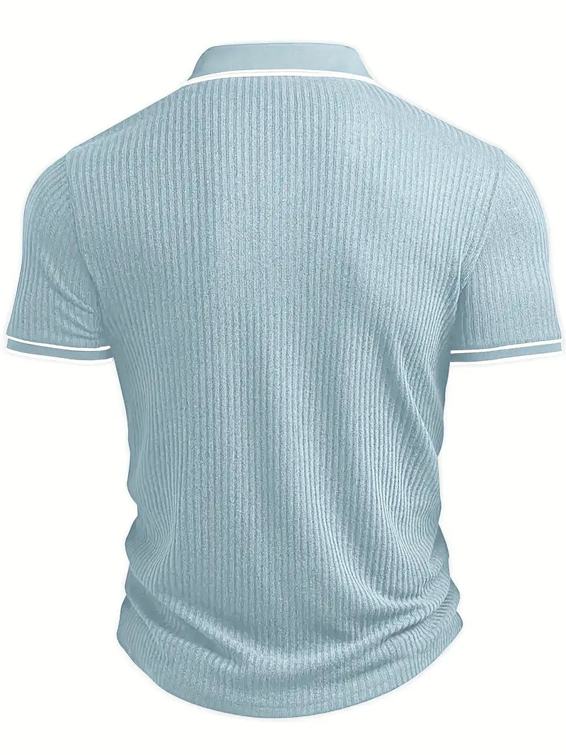 Elliot | Ribbed Knit Polo Shirt