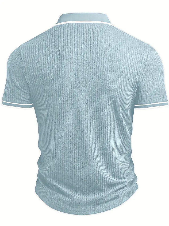 Elliot | Ribbed Knit Polo Shirt